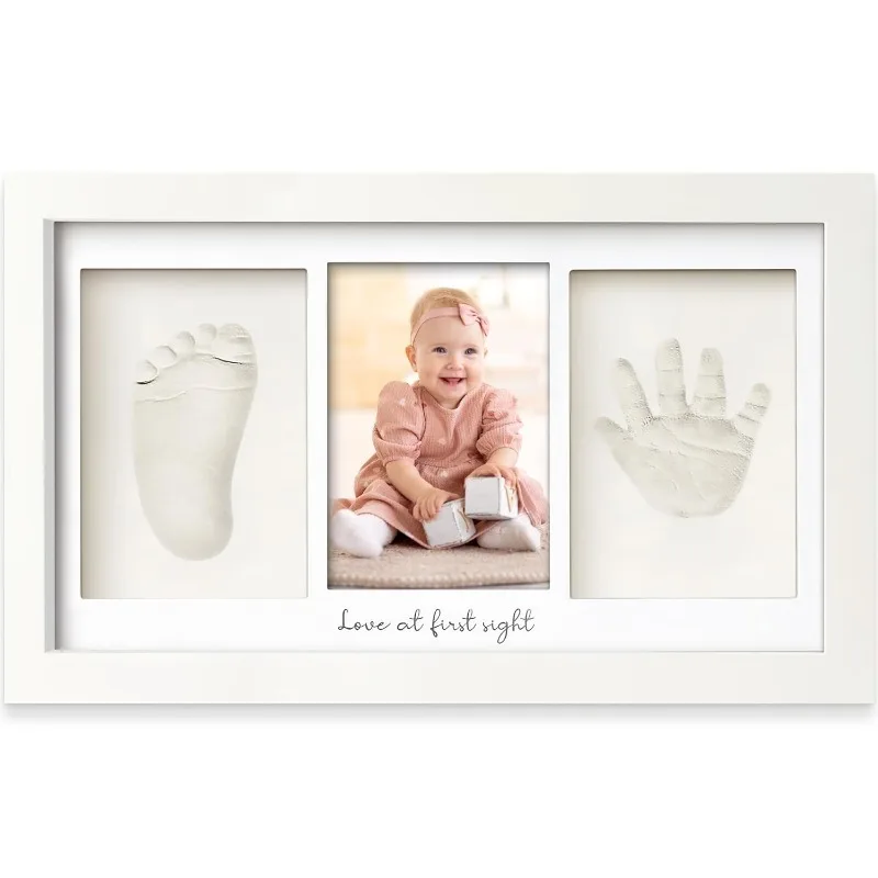 Baby Nursery Picture Frames - 아기 손발자국 기념품 키트 (액자 포함,
