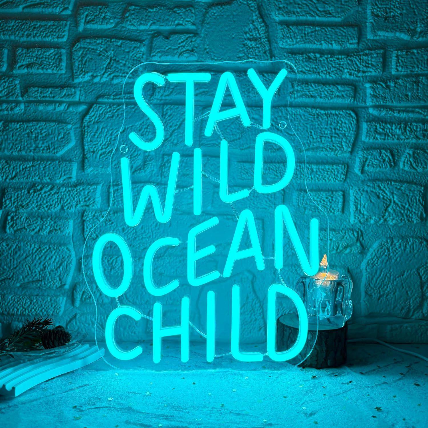Baby Nursery Ocean - 스테이 와일드 오션 차일드 네온사인 USB