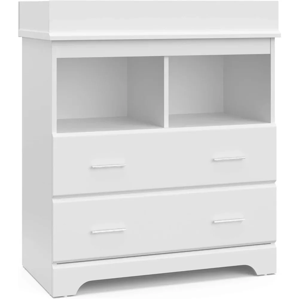 Changing Table Topper - 서랍 2개 체인저 드레서(흰색) – 테이블
