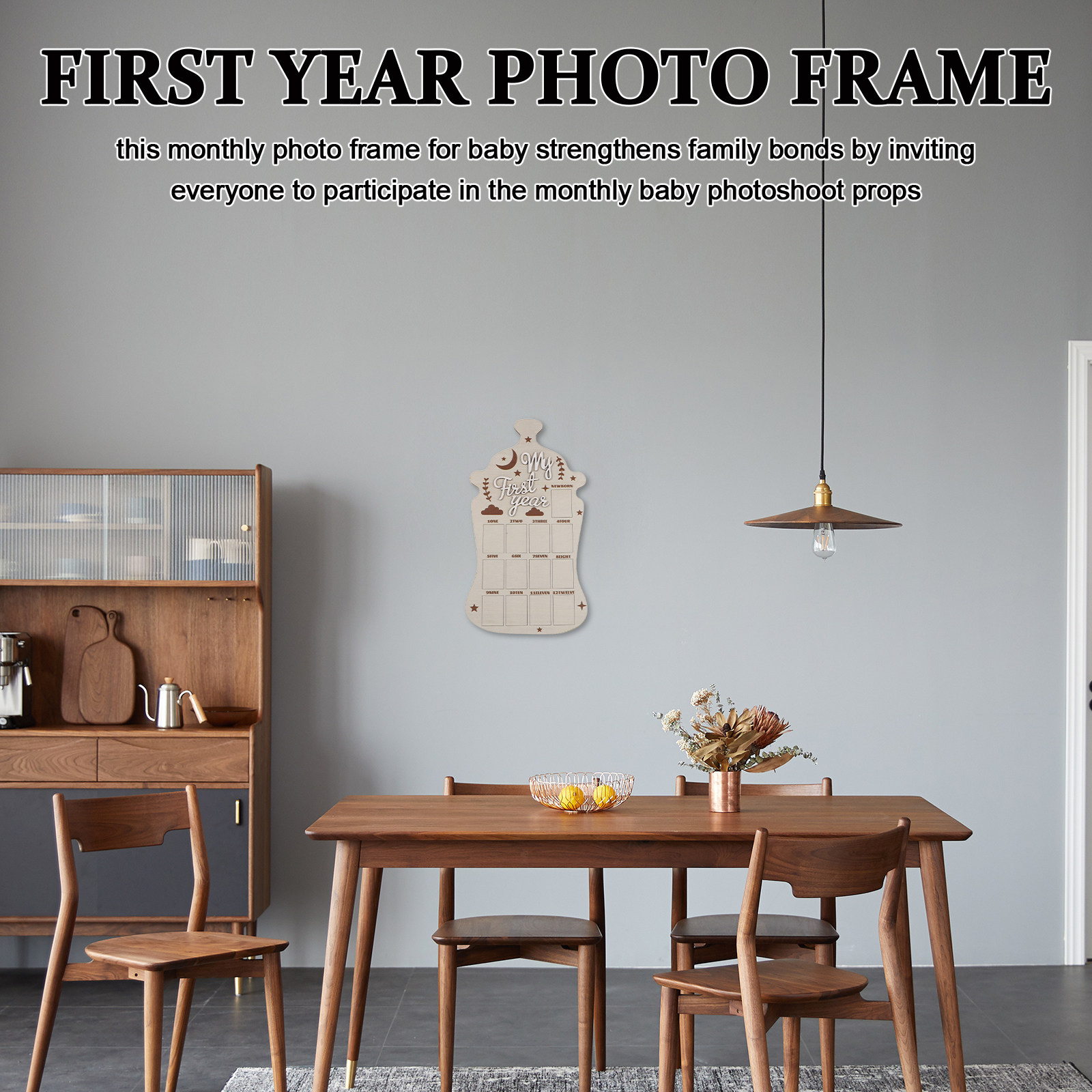 Baby Nursery Picture Frames - 아기 월간 사진 액자 나무 첫해