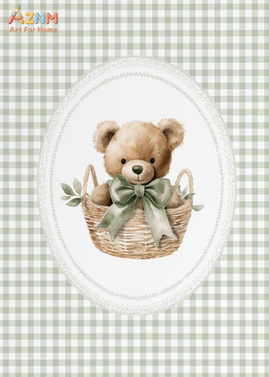 수채화 테디 베어 보육원 벽 예술 블루 줄무늬 체크 무 - Baby Nursery Set Furniture 리뷰 및 가격