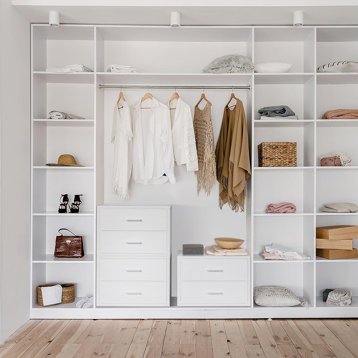 2단 서랍형 모던 패브릭 적층형 수납장, 화이트, 침실 - Drawer Dresser White 리뷰 및 가격