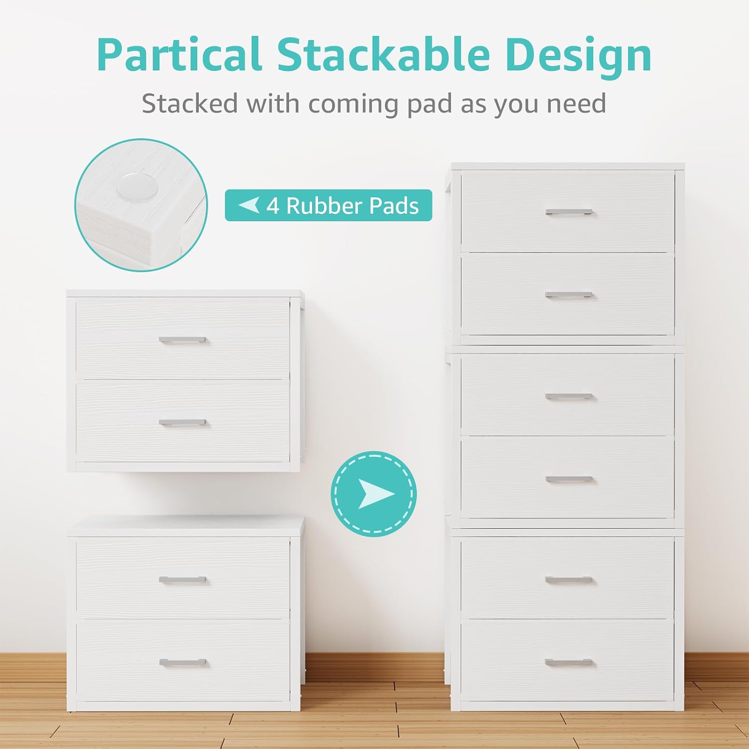 2단 서랍형 모던 패브릭 적층형 수납장, 화이트, 침실 - Drawer Dresser White 리뷰 및 가격