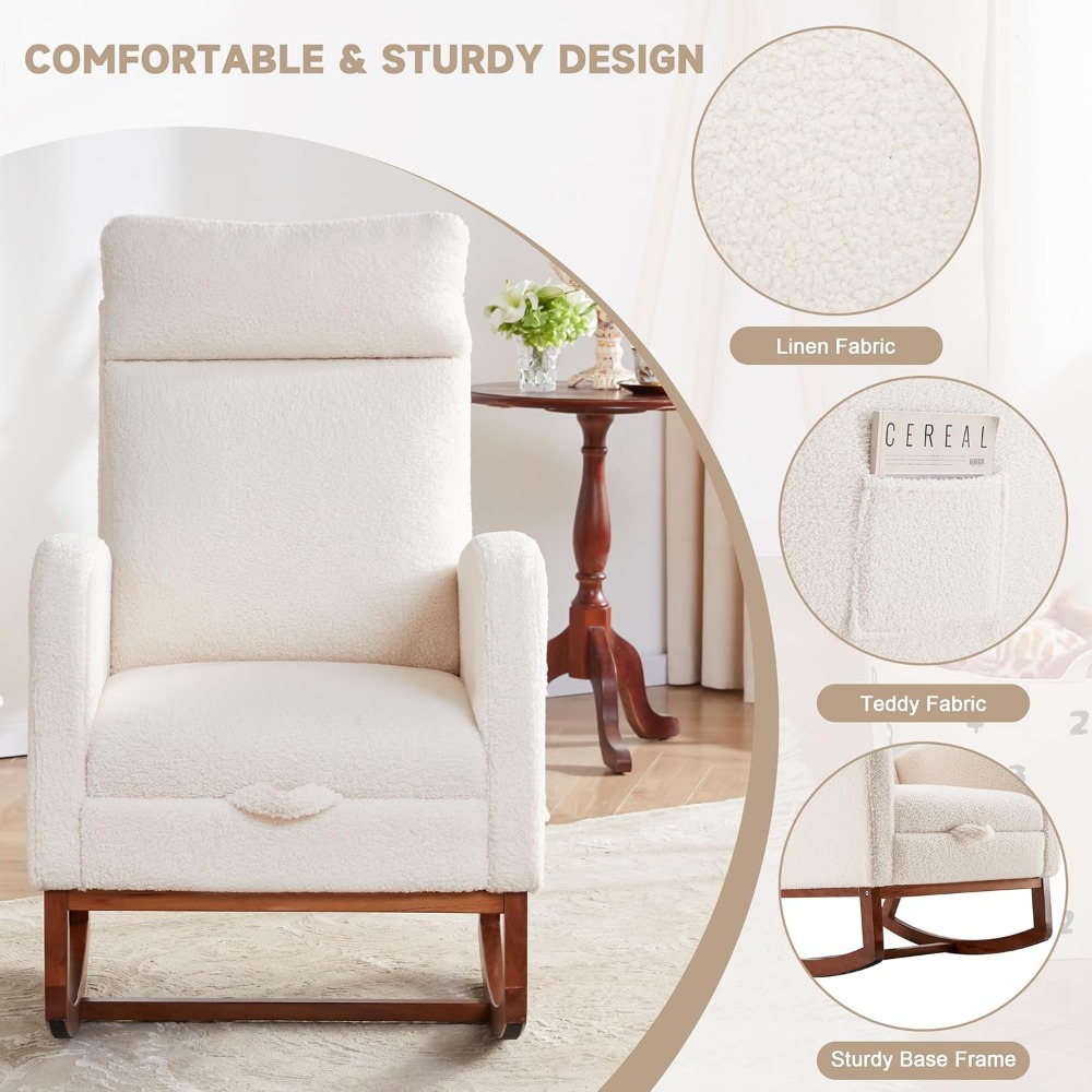 등받이가 높은 흔들의자 보육 의자, 글라이더 흔들의자, - Baby Nursery Glider Chair 리뷰 및 가격