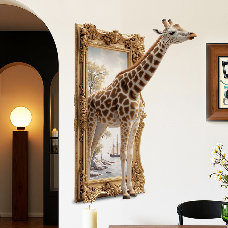 3D 기린 웨어 아웃 북유럽 스타일 액자 벽 스티커 ( - Baby Nursery Picture Frames 리뷰 및 가격