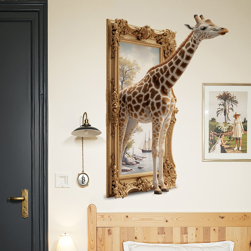 3D 기린 웨어 아웃 북유럽 스타일 액자 벽 스티커 ( - Baby Nursery Picture Frames 리뷰 및 가격