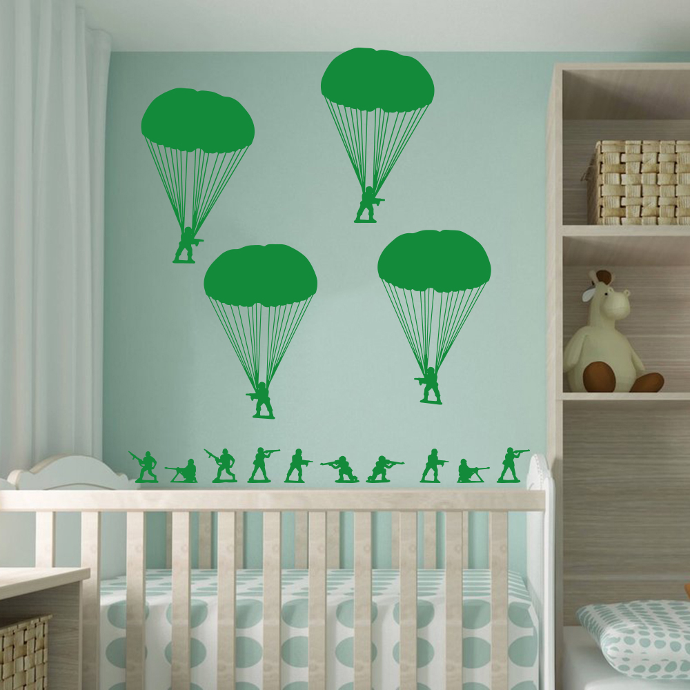 육군 남자 군인 낙하산 병사 벽 스티커, 아기 보육 어 - Baby Nursery Set Furniture 리뷰 및 가격