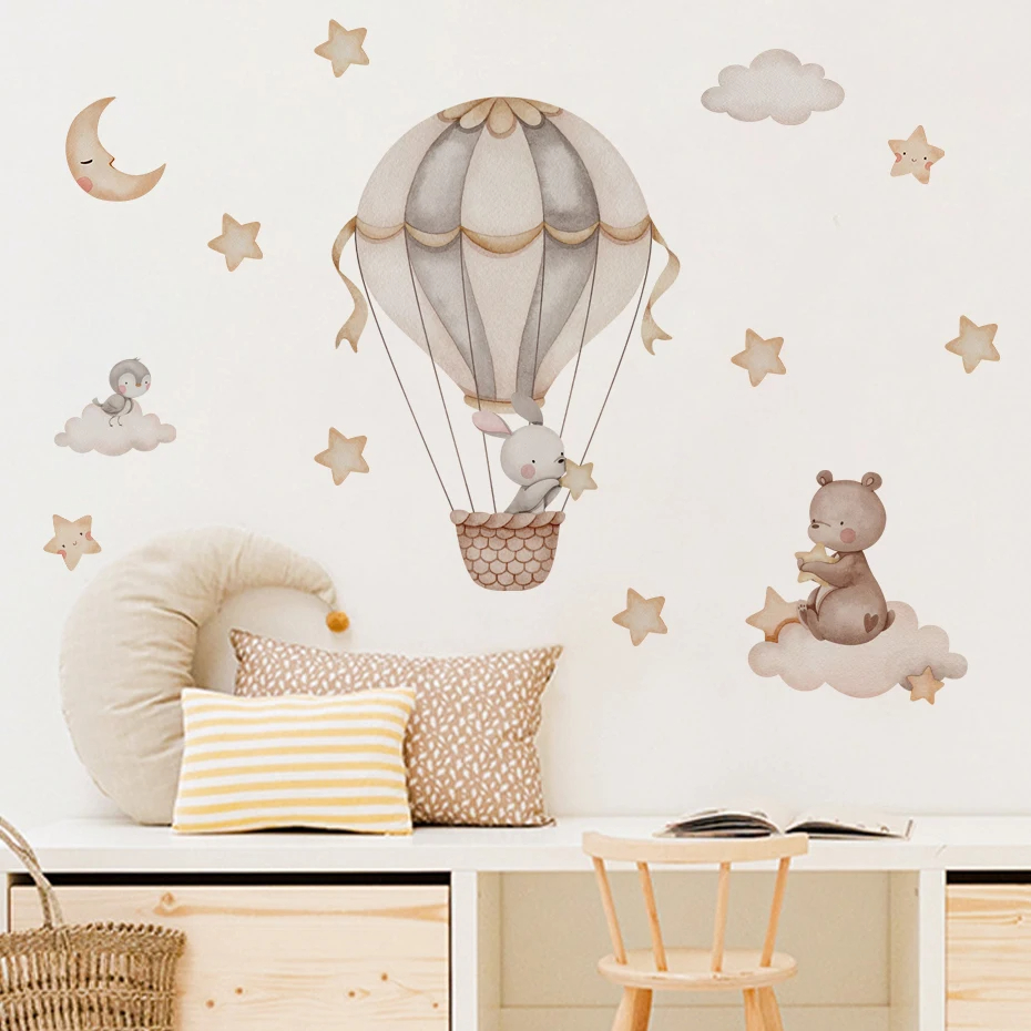 수채화 곰 뜨거운 공기 풍선 구름 벽 스티커 어린이 방 - Baby Nursery Set Furniture 리뷰 및 가격