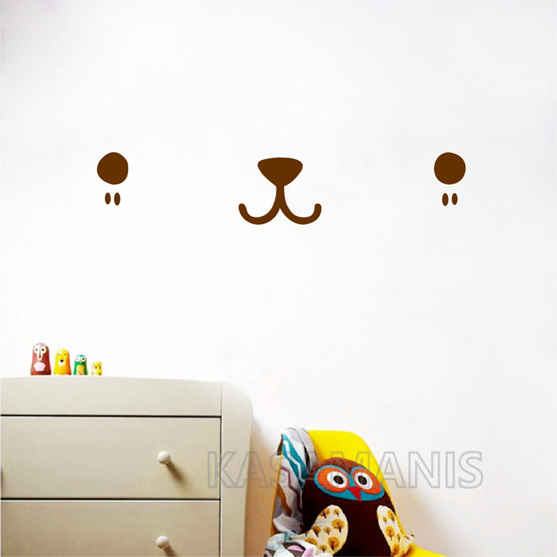 귀여운 Kawaii 얼굴 벽 아트 데칼 고양이 개 곰  - Baby Nursery Set Furniture 리뷰 및 가격