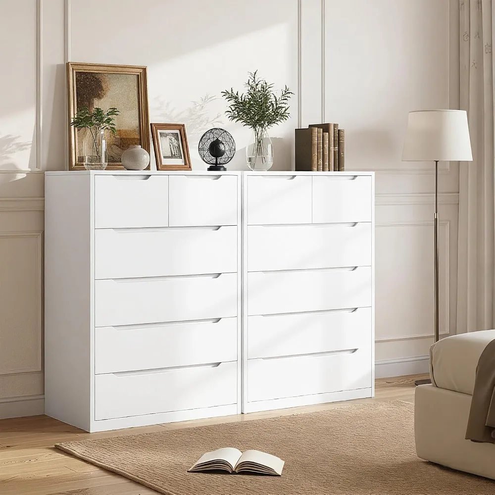 침실, 현관, 복도용 6개의 나무 서랍이 있는 흰색 서 - Drawer Dresser White 리뷰 및 가격