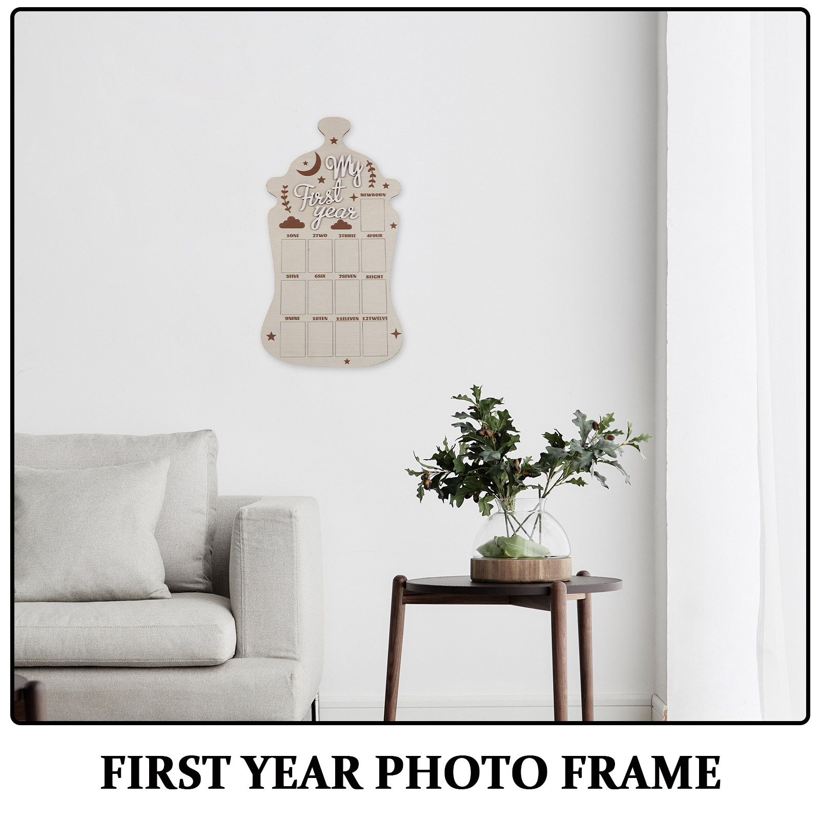 아기 월간 사진 액자 나무 첫해 사진 전시 보드 신생아 - Baby Nursery Picture Frames 리뷰 및 가격