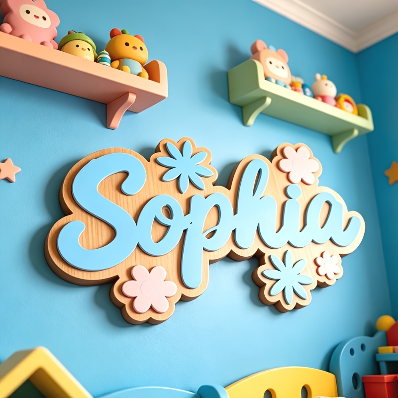 맞춤형 꽃무늬 이름 방 표지판, 맞춤 제작 가능한 파스 - Baby Nursery Decor 리뷰 및 가격