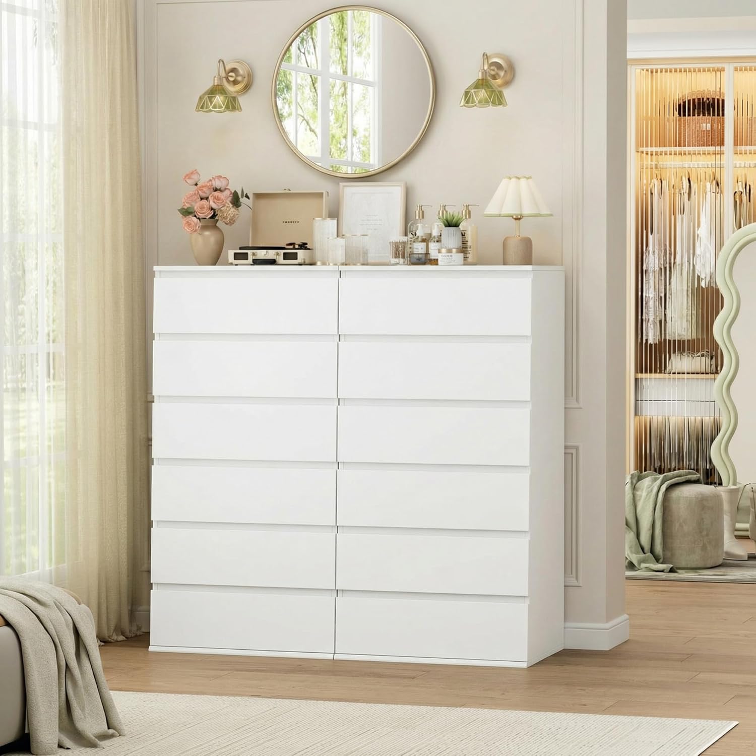 현대적인 디자인의 흰색 원목 서랍장 (가정 및 사무실용 - Drawer Dresser White 리뷰 및 가격