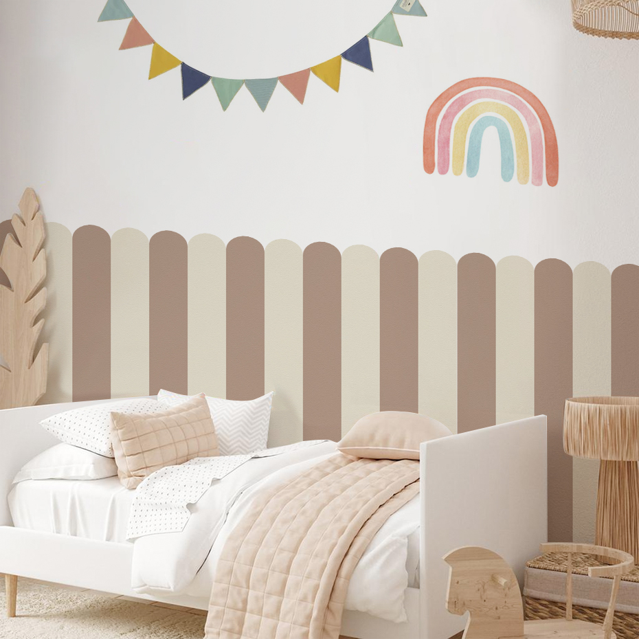 여러 가지 빛깔의 세로 줄무늬 아크 벽지 보육 어린이  - Baby Nursery Decor 리뷰 및 가격