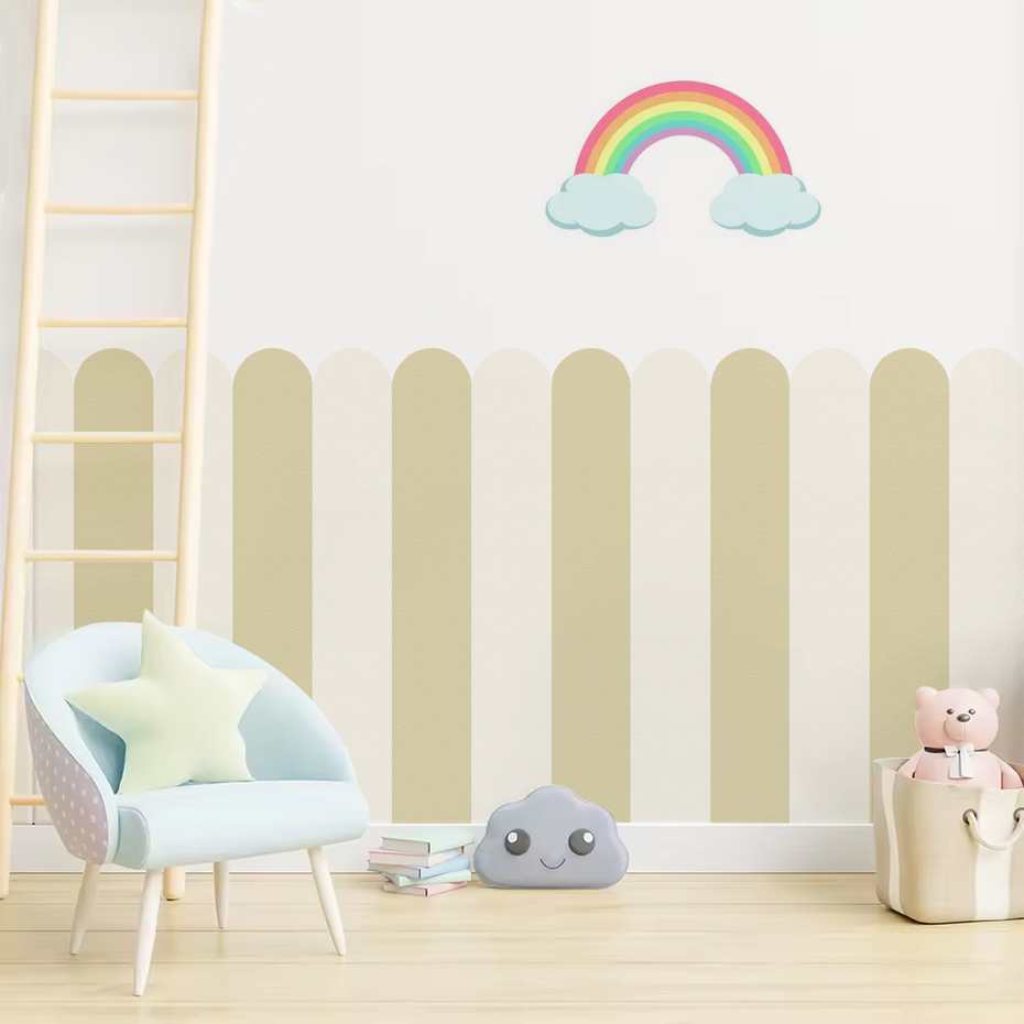 여러 가지 빛깔의 세로 줄무늬 아크 벽지 보육 어린이  - Baby Nursery Decor 리뷰 및 가격