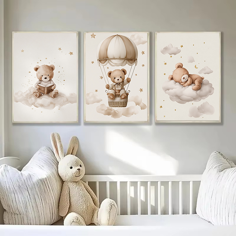 보헤미안 테디베어 동물 맞춤 아기 이름 유아방 캔버스  - Baby Nursery Decor 리뷰 및 가격